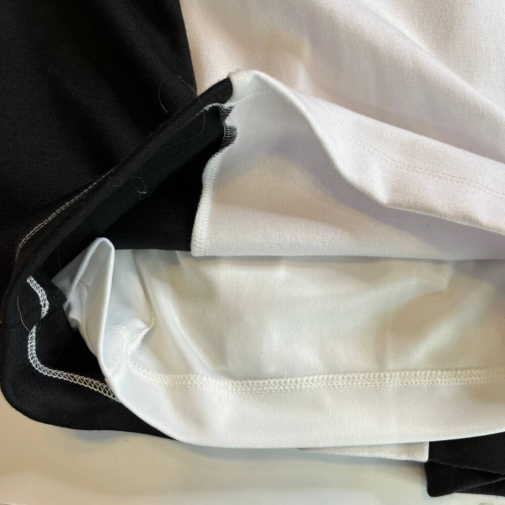 Allen B by Allen Schwartz Black & White Colorblock Sheath Dress Women S NWT - Picture 7 of 12